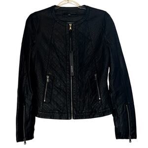 Harve Benard Faux Leather Moto Jacket NWT S